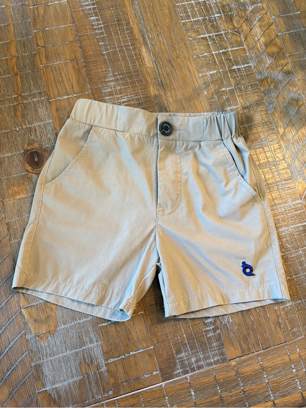 Blue Quail Dark Khaki Pull-On Shorts, SPF 50, Size 5T